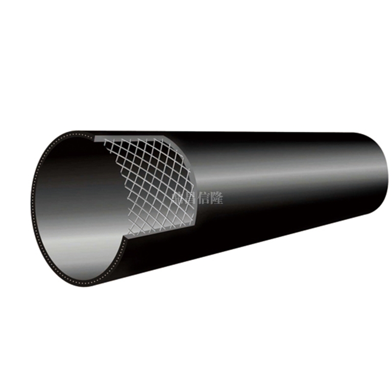  Super wear-resistant composite pipe with steel mesh framework